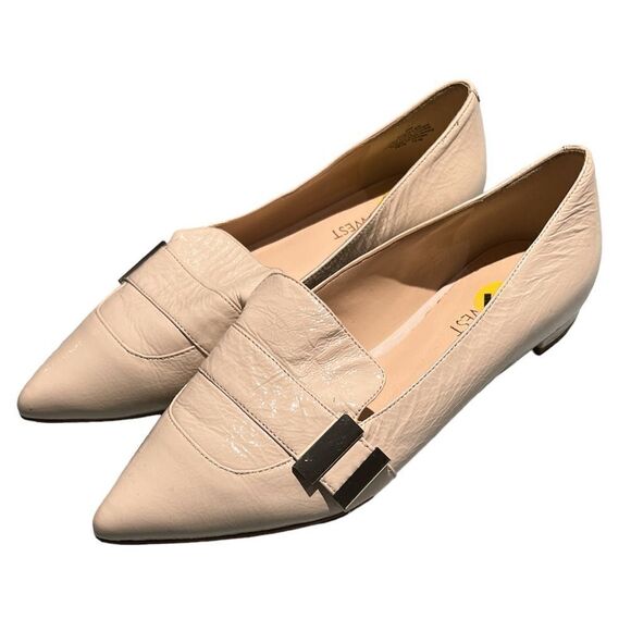 Nine West Cream Patent Leather Flats - Picture 1 of 11
